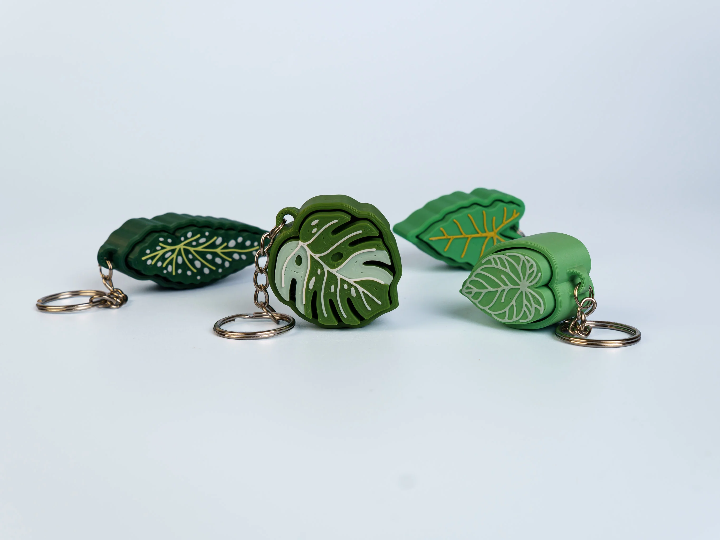 House Plants clicker fidget keychain collection