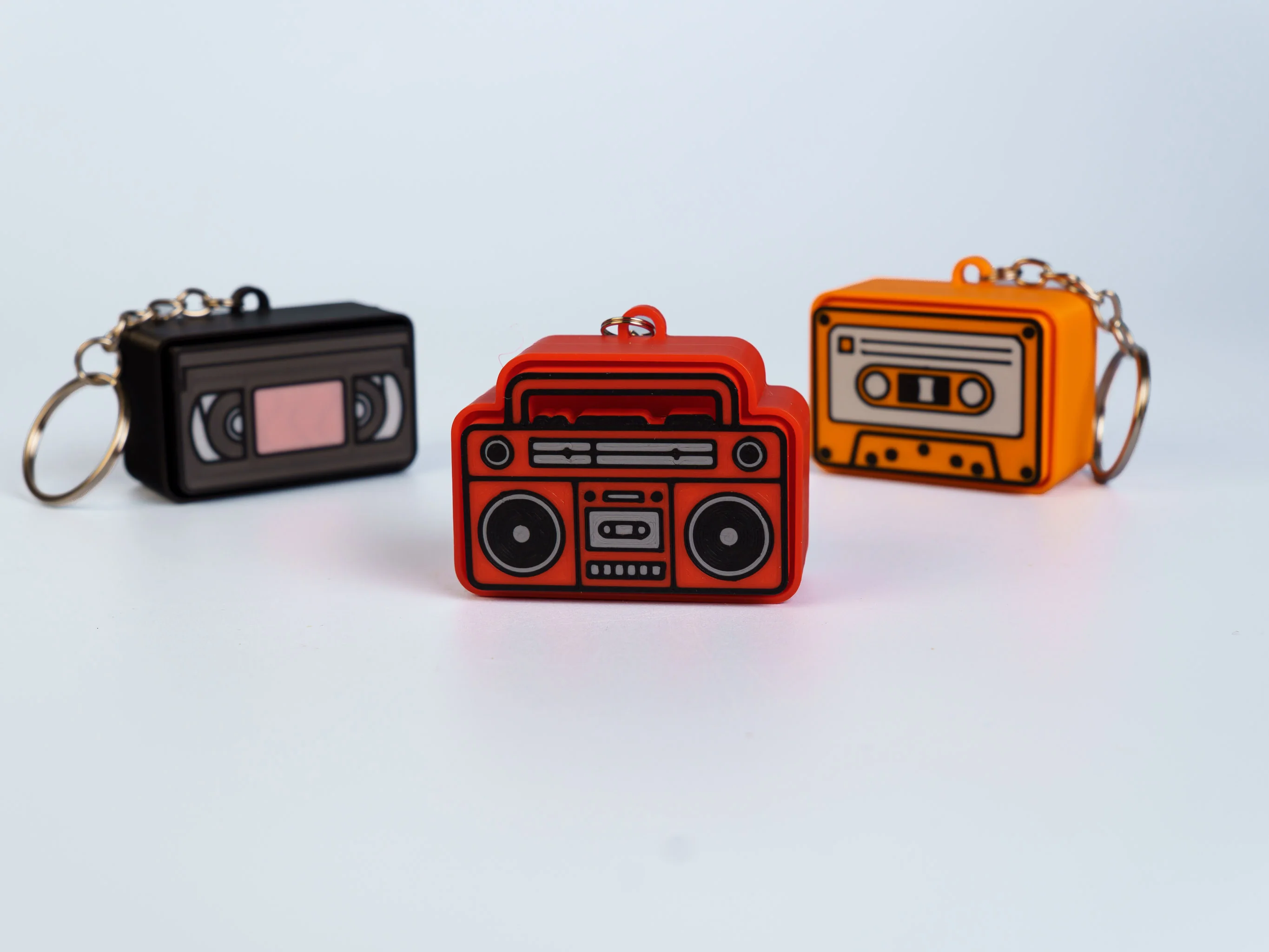Retro Media clicker fidget keychain collection