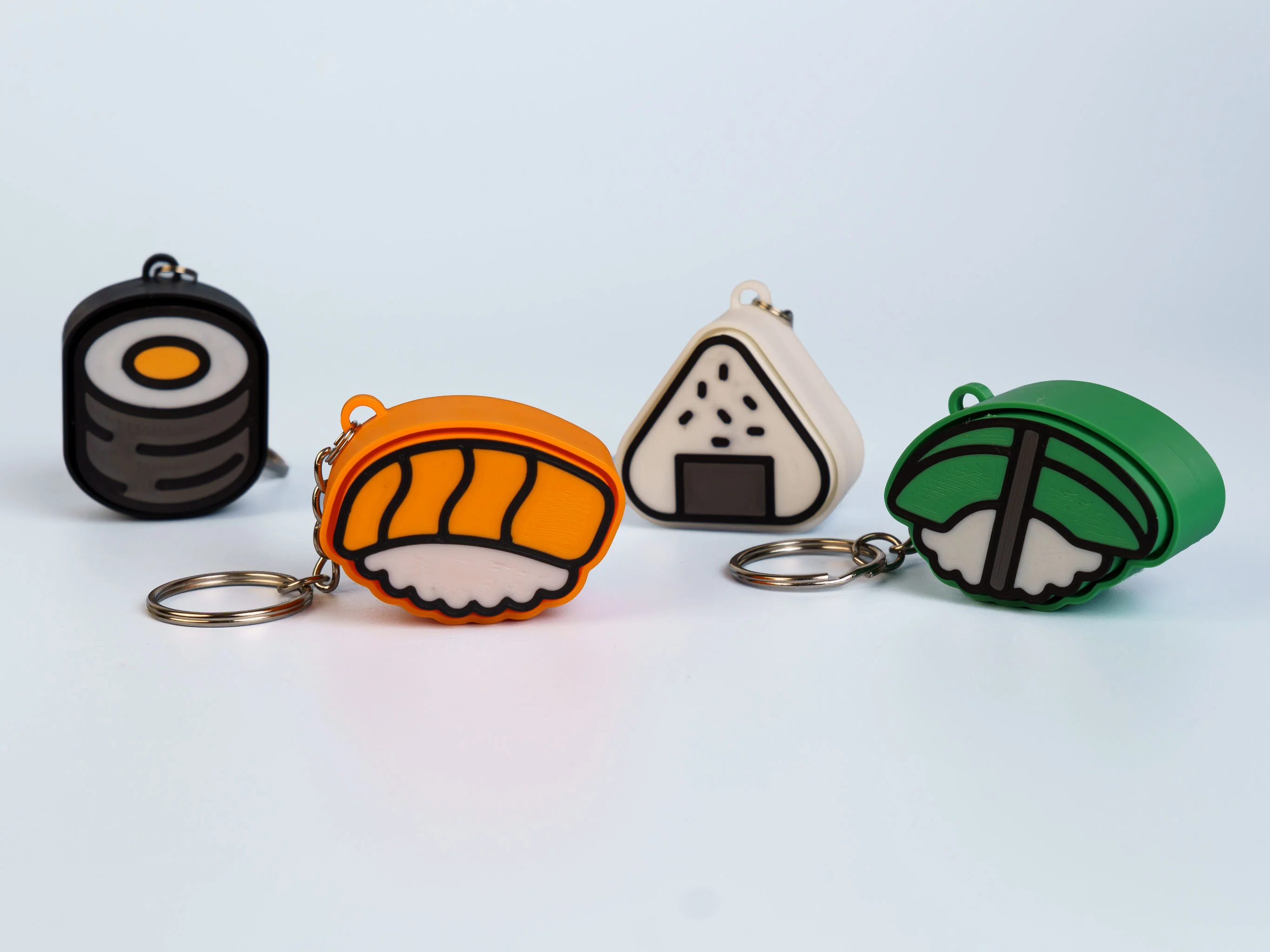 Sushi Bites clicker fidget keychain collection