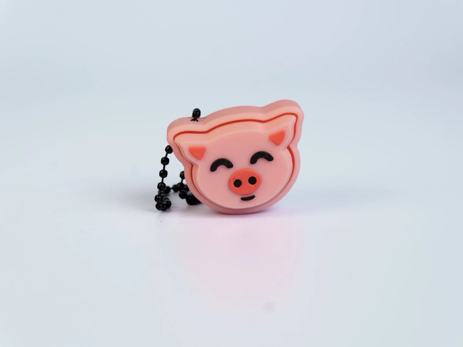 Animal Friends clicker fidget keychain - happy pig