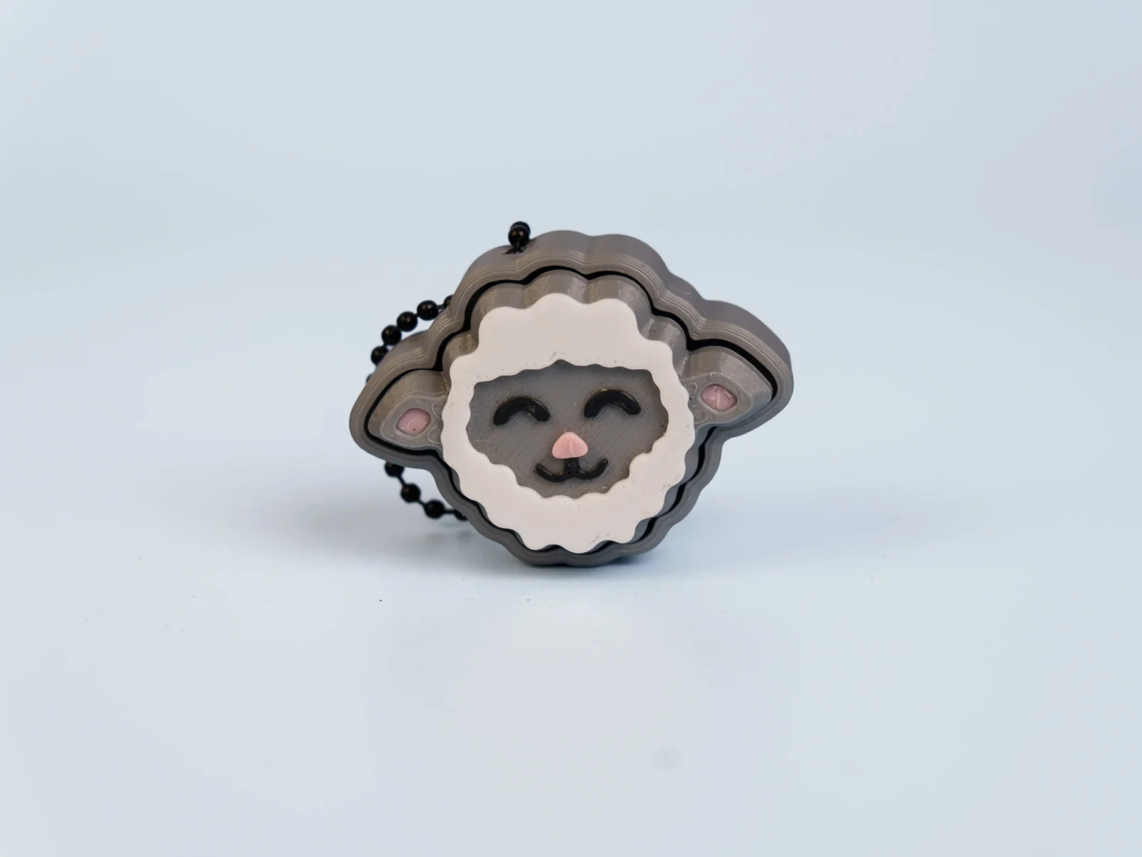 Animal Friends clicker fidget keychain - woolly sheep