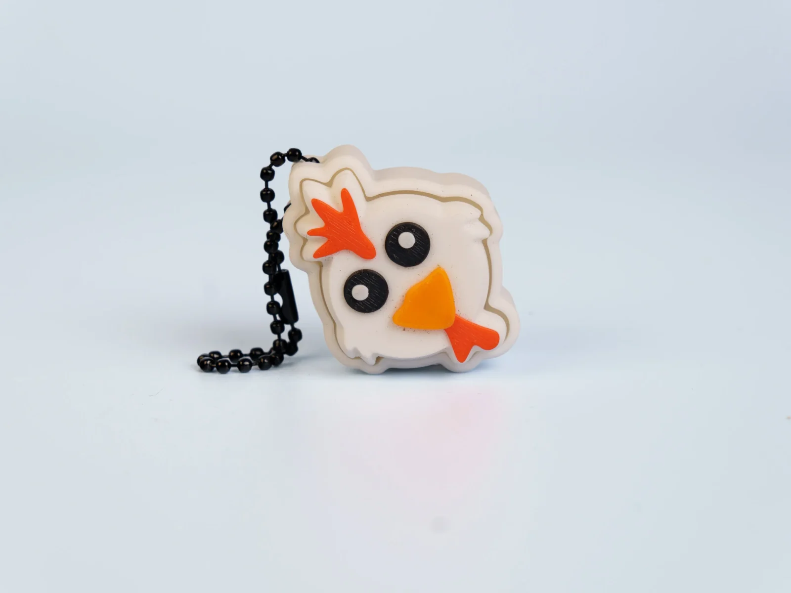 Animal Friends clicker fidget keychain - white chicken